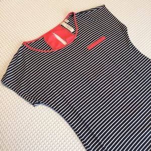 Anthropologie Robin K Navy and White Stripe Shirt